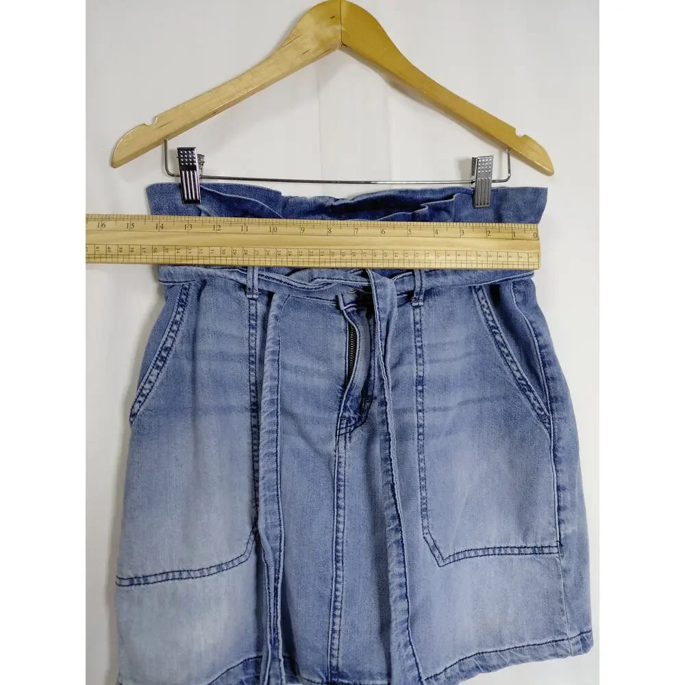 Free People Blue Mini Denim Casual Skirt Women Size 8